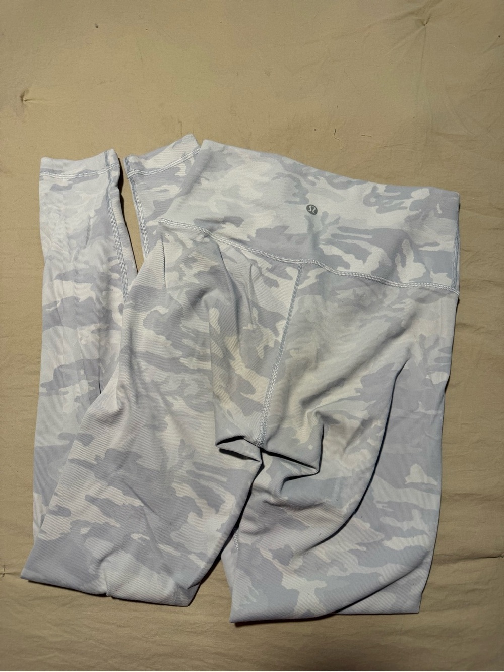 lululemon athletica White & Light Gray Camo High-Rise Leggings
